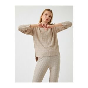 Koton Turtleneck Crowbar Patterned Sweater