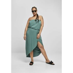 Women's dress made of viscose Bandeau in light leaf color