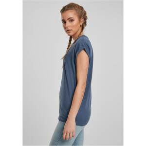 Women's t-shirt with extended shoulder vintageblue