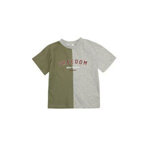Trendyol Khaki Color Block Printed Boy Knitted T-Shirt