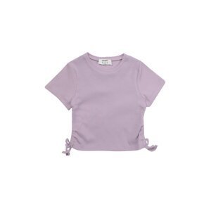 Trendyol Lilac Pleated Girl Knitted T-Shirt