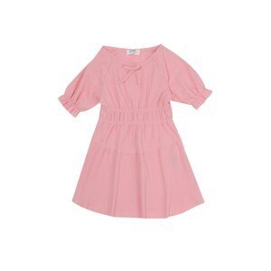 Trendyol Pink Printed Crepe Girl Knitted Dress
