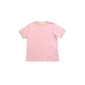 Trendyol Pink Rib Sleeve and Rib Collar Detailed Boy Knitted T-Shirt