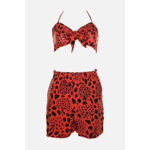 Trendyol Patterned Lacing Detail Bottom Top Set