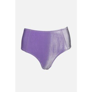 Trendyol Lilac Velvet High Waist Bikini Bottom
