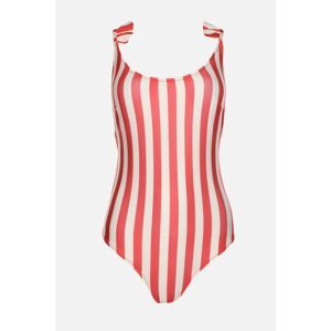 Trendyol Red Striped Swimsuit