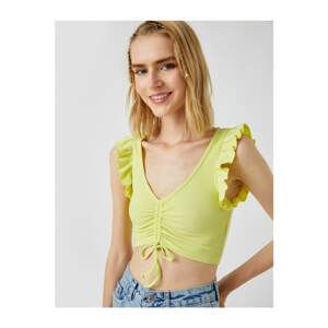 Koton Ruffle Detailed Pleated T-Shirt