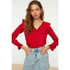 Trendyol Claret Red Collar Detailed Shirt