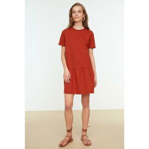 Trendyol Camel Knitted Sweat Dress