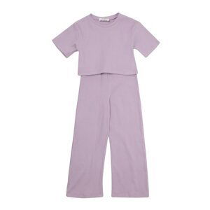 Trendyol Lilac Corduroy Girl Knitted Top-Top Set