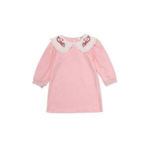 Trendyol Pink Collar Detailed Girl Knitted Dress