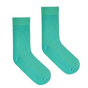 Kabak Unisex's Socks Classic Ribbed Blue/Yellow