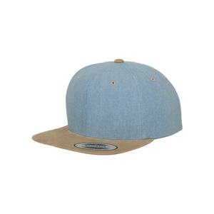 Chambray-Suede Snapback blue/beige