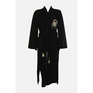 Trendyol Kimono & Caftan - Black - Relaxed fit
