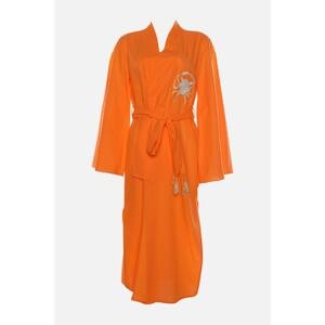 Trendyol Orange Embroidery Detailed Kimono&Caftan