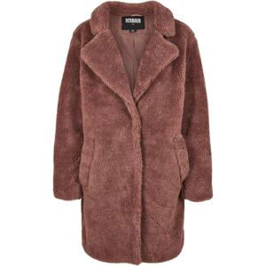 Ladies Oversized Sherpa Coat darkrose