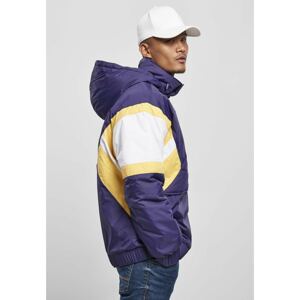 Starter Color Block Half Zip Retro Jacket Starter Purple/wht/buff Yellow