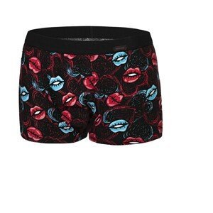 Hot Lips 010/72 Black-Red-Turquoise boxer shorts