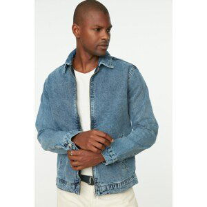 Trendyol Blue Men's Regular Fit Denim Jacket