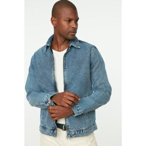 Trendyol Blue Men's Regular Fit Denim Jacket