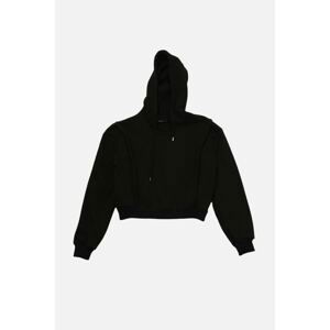 Trendyol Black Basic Raised Sports Sweatshirt