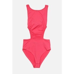Trendyol Pink Low Back Knitted Body