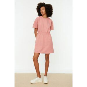 Trendyol Rose Dried Elastic Waist Slim Knitted Dress