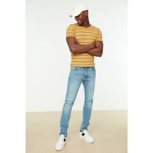 Trendyol Blue Men's Skinny Fit Destroyed Jeans