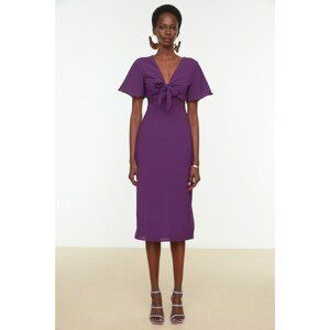 Trendyol Purple Tie Woven Dress