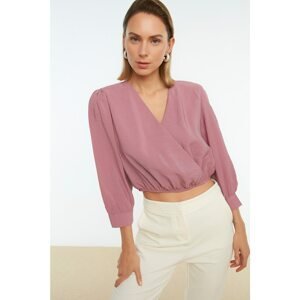 Trendyol Dried Rose Double Breasted Woven Blouse