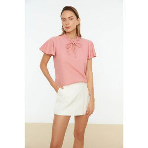 Trendyol Pink High Collar Blouse