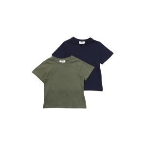 Trendyol Navy Blue-Khaki 2-Pack Boy Knitted T-Shirt