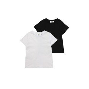 Trendyol Black and White Basic Girl Knitted T-Shirt