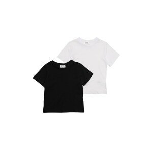 Trendyol Black-White 2-Pack Boy Knitted T-Shirt