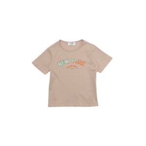 Trendyol Beige Printed Boy Knitted T-Shirt