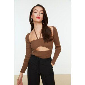 Trendyol Mink Tie Detailed Blouse