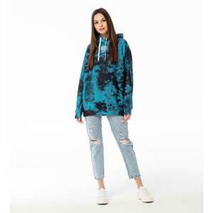 Mr. GUGU & Miss GO Woman's Dark Tie Dye Hoodie OVS-FM 2429