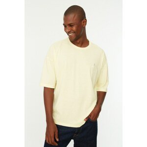 Trendyol Yellow Men's Oversize Fit 100% Cotton T-Shirt