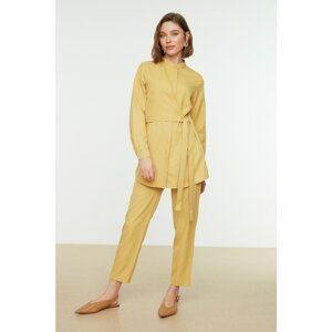 Trendyol Yellow Judge Collar Double Breasted Tied Woven Bottom-Top Suit