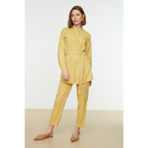 Trendyol Yellow Judge Collar Double Breasted Tied Woven Bottom-Top Suit