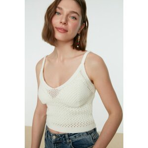 Trendyol Ecru Openwork Knitwear Blouse