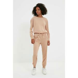 Trendyol Pajama Set - Beige - Plain