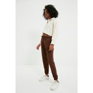 Trendyol Brown Basic Knitted Sweatpants