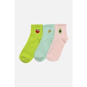 Trendyol Mint Embroidered Knitted Socks