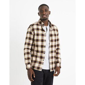 Celio Plaid Shirt Vabeige - Men