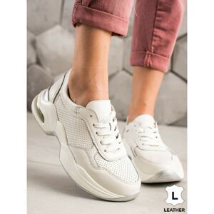 GOODIN OPENWORK LEATHER SNEAKERS