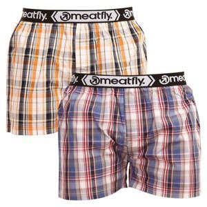 2PACK men's shorts Meatfly multicolored (Bandit - Gray blue)