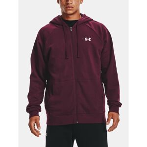 Under Armour Sweatshirt Rival Cotton FZ Hoodie-RED - Mens