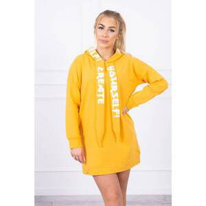 Dress with hood Oversize mustard
