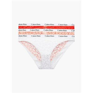 3PACK women's panties Calvin Klein multicolor (QD3926E-W5F)